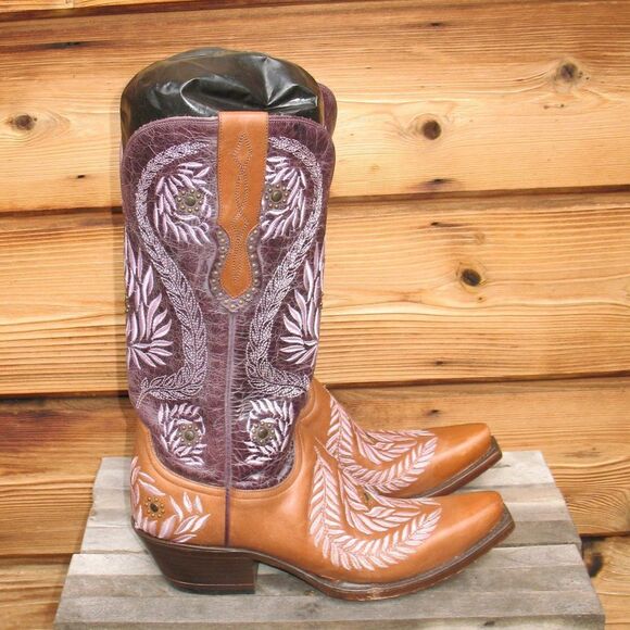 Lucchese Embroidered Cowboy Boots - Picture 1 of 10